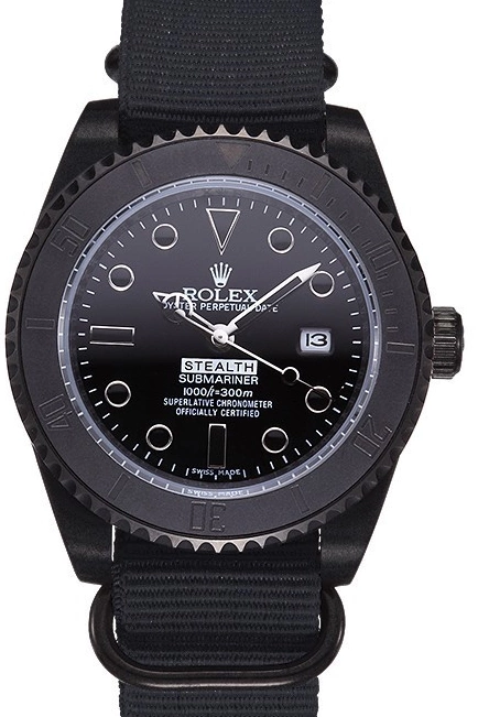 Aaa replica watch Submariner Black Stealth 621996 Rolex 0824